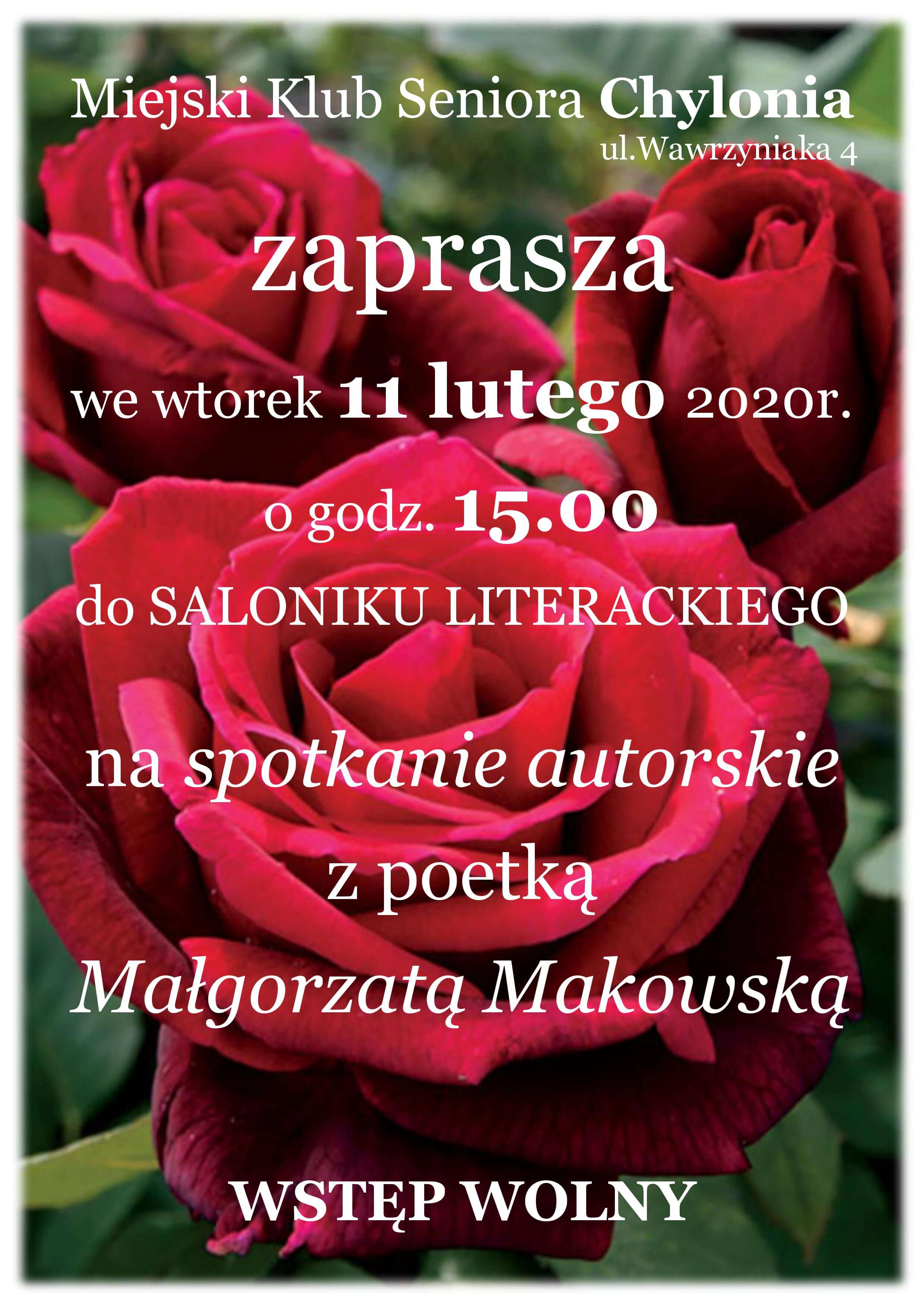 11.02.2020 Salonik literacki Małgorzata Makowska